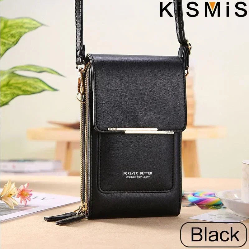 Womens Soft Leather Crossbody Bag Small Wallet Phone Purse Shoulder Bag Fashion Female Handbag