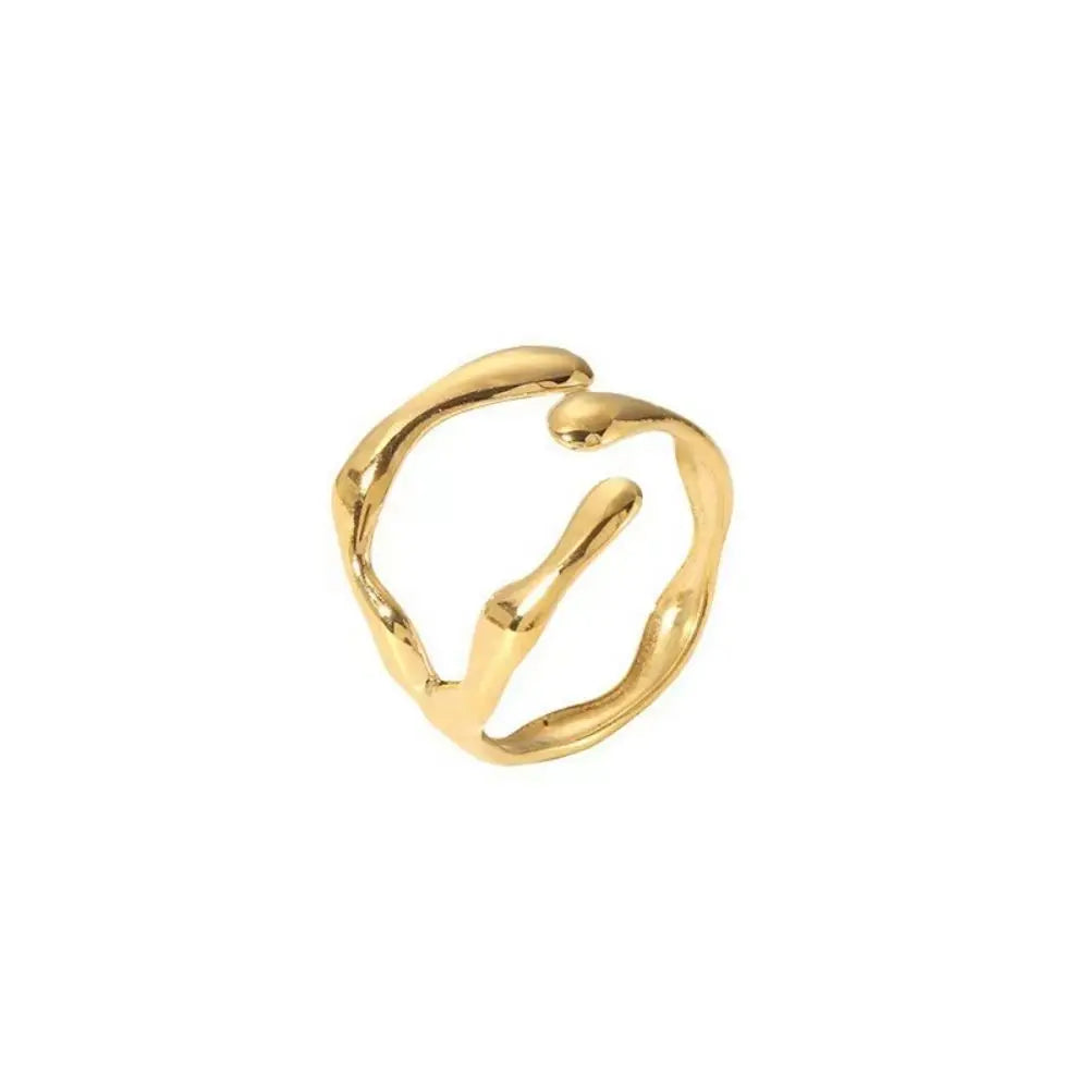 Simple Stainless Steel Adjustable Women's Ring Statement Jewelry for Women Designer Opening Finger Ring Wholesale Dropshipping