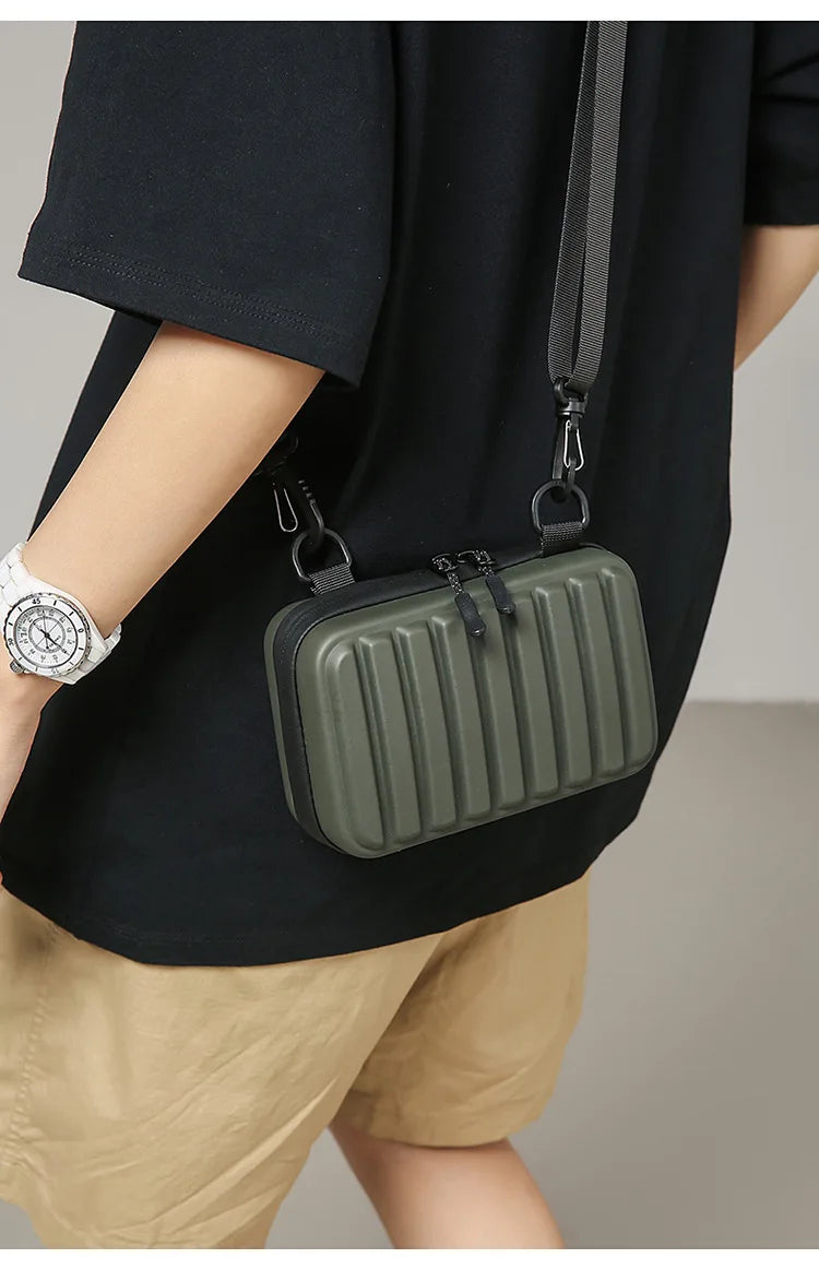 New Design Men's Crossbody Bag Fashion Box Shape Crossbody Bag For Men Women Mini Shoulder Messenger Bag Small Square Handbags