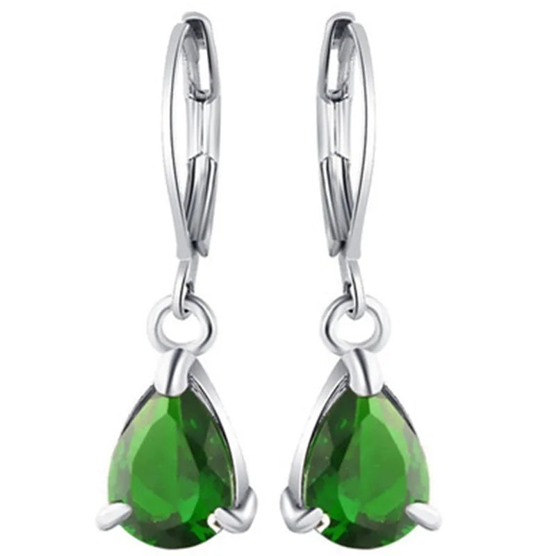 1pair New Fashionable Zircon Earrings with Female Sweet Tassel and Personalized Light Luxury Medium to Long Water Drop Earrings