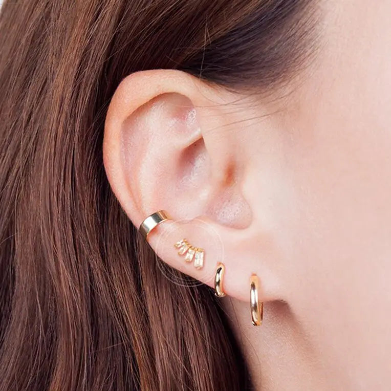 Inlaid Crystal Stud Earrings 925 Sterling Silver Ear Needle CZ Earrings For Women Fashion Popular Jewelry Exquisite Gift