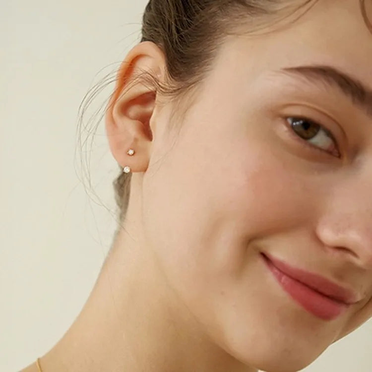 Dazzling Zircon Back Hanging Earring Stud Jackets Earrings For Women Niche Design Daily Accessories  Party Wedding Jewelry Gift