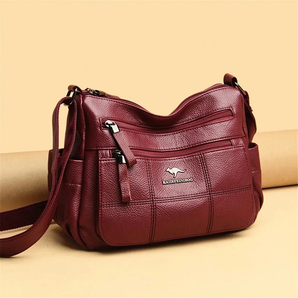 High Quality Soft Leather Luxury Purses and Handbags Women's Bag Designer Multi-pocket Crossbody Shoulder Bag for Women 2024 Sac