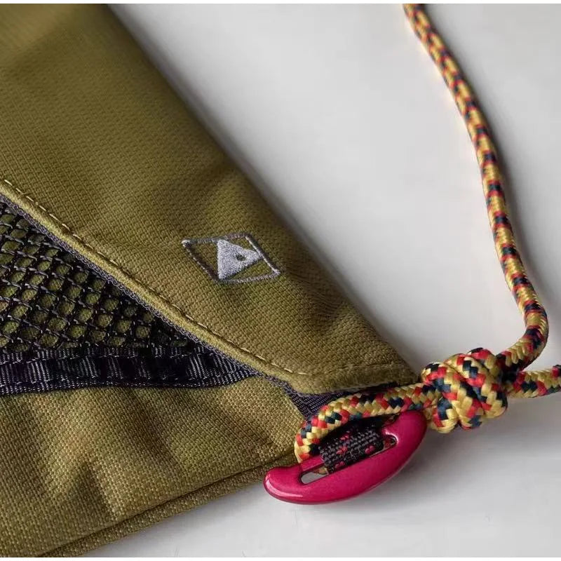 Ultra-Light Unisex Crossbody Shoulder Bag,Hollow Mesh Contrast Color Men Riding Travel Messenger Bag,Women Waterproof Sling Bag