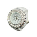 RetroGem Vintage Personality Finger Watch Rings Elastic Strap Watches Couple Rings Jewelry Clock Quartz Watch Rings Women Men
