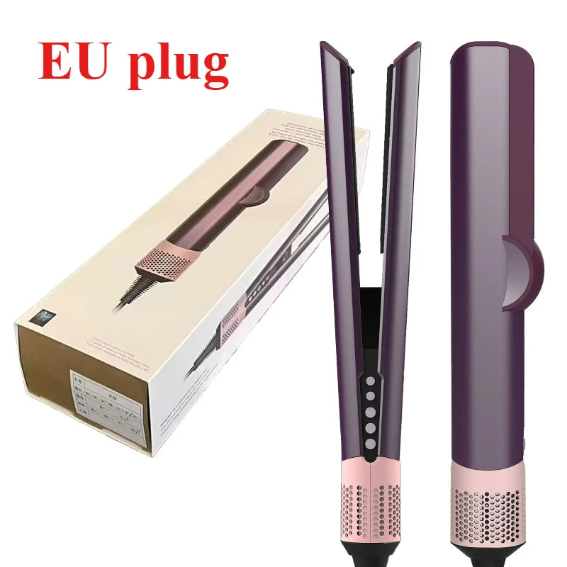 2 IN 1 Professional Hair Straightener & Hair Dryer Styling Tool Heat-Up Hair Flat Iron Negative Ion Iron Long-Lasting airstrait