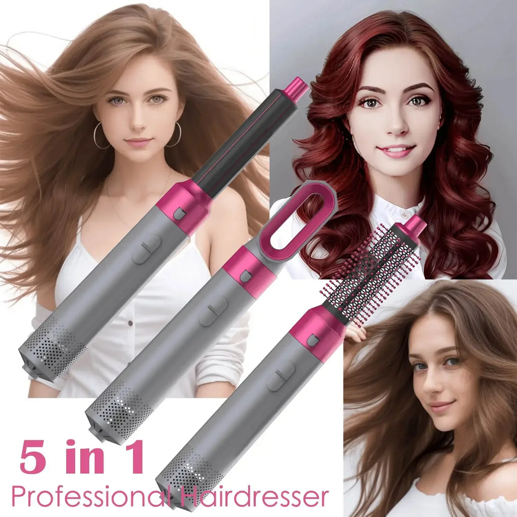 Professional NEW 5 in 1 Hair Dryer Comb Set Professional Hot Air Styler for Hair Curling Straightening and Volumizing At Home