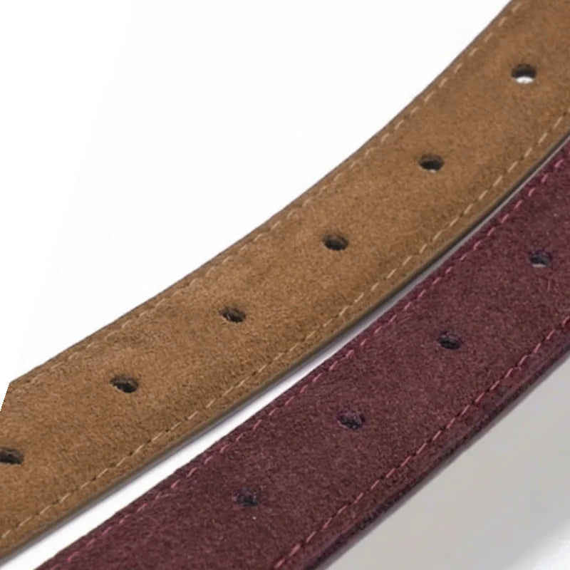 Luxury suede belt for women Stylish Leather belt Gold pin buckle Cow Leather Branded belt Clothing accessories women belt
