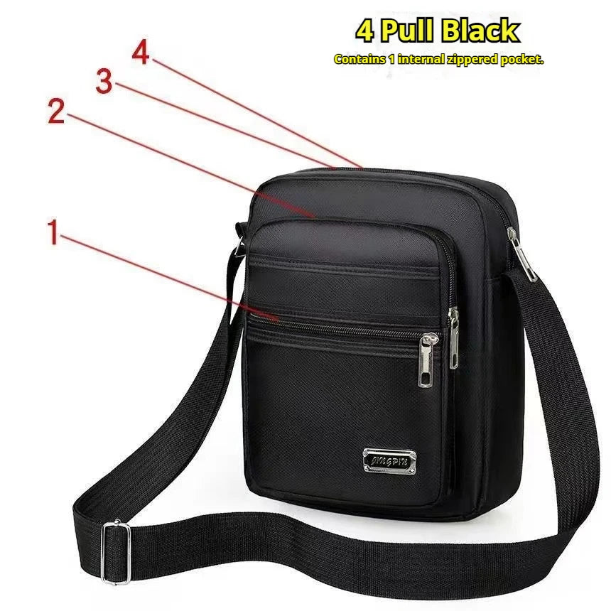 Unisex Outdoor Chest Bag - Multi-Layer Large-Capacity Stylish Oxford Cloth Crossbody Bag, Casual Multifunctional Sports Shoulder Strap with Adjustable Zipper Closure and Anti-Theft Design, Suitable for Daily Commuting, Outdoo