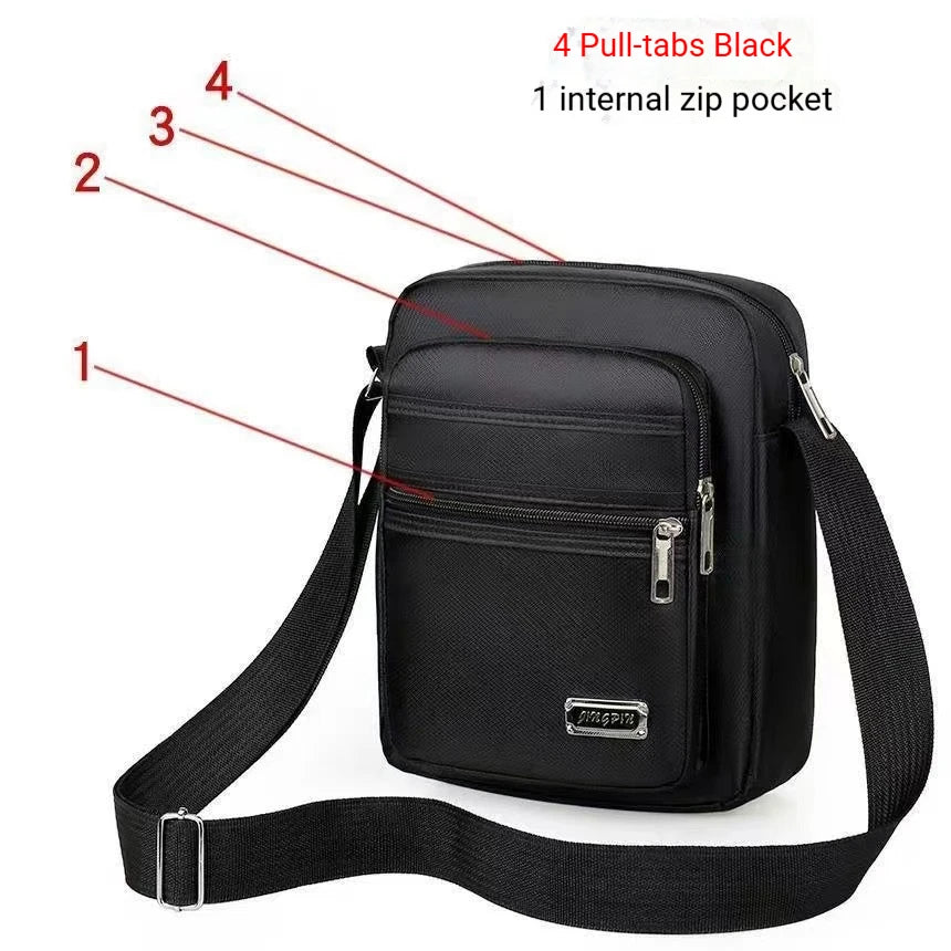 Unisex Outdoor Chest Bag - Multi-Layer Large-Capacity Stylish Oxford Cloth Crossbody Bag, Casual Multifunctional Sports Shoulder Strap with Adjustable Zipper Closure and Anti-Theft Design, Suitable for Daily Commuting, Outdoo