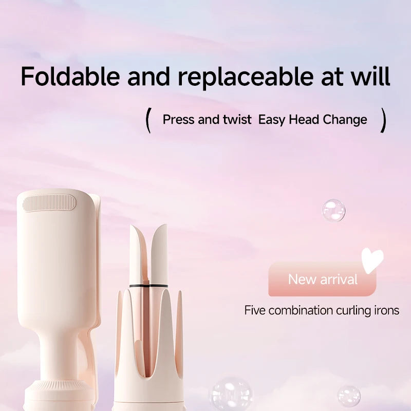 Automatic Hair Curler Negative Ion Ceramic Curling Iron - 40mm Large Wave Perm for Home Use, Lazy Person Electric Curling Wand