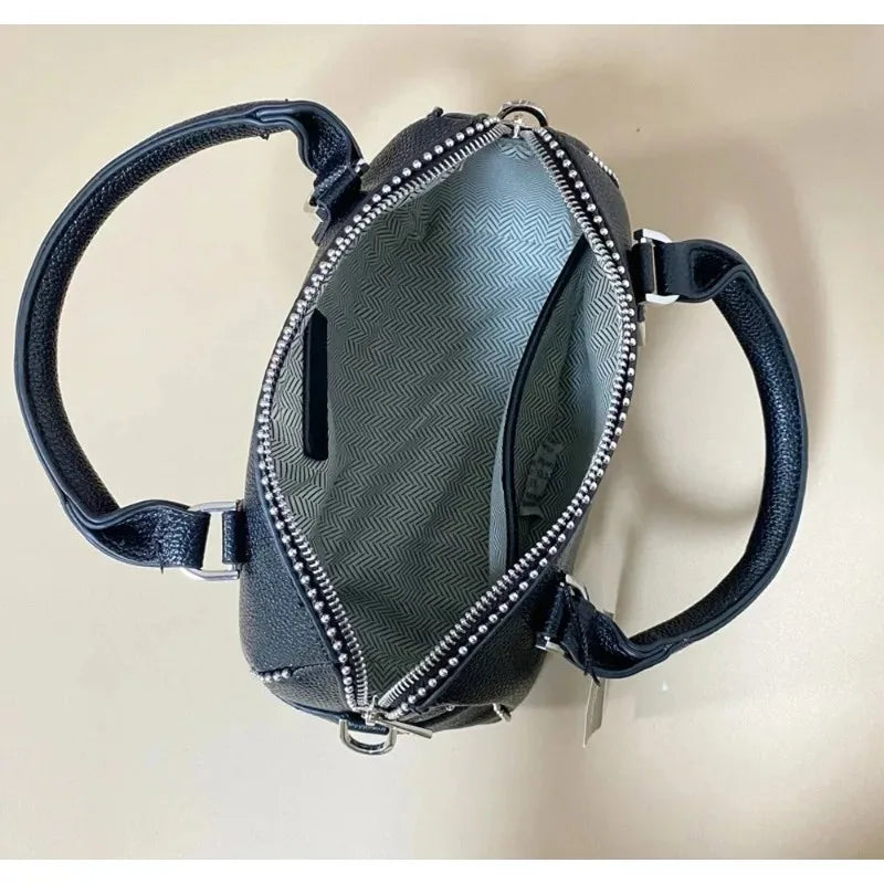 2026 New High-Quality Fashion Women's Shoulder Bag Black PU Leather Vintage Crossbody Bag Luxury Design Casual Handbag