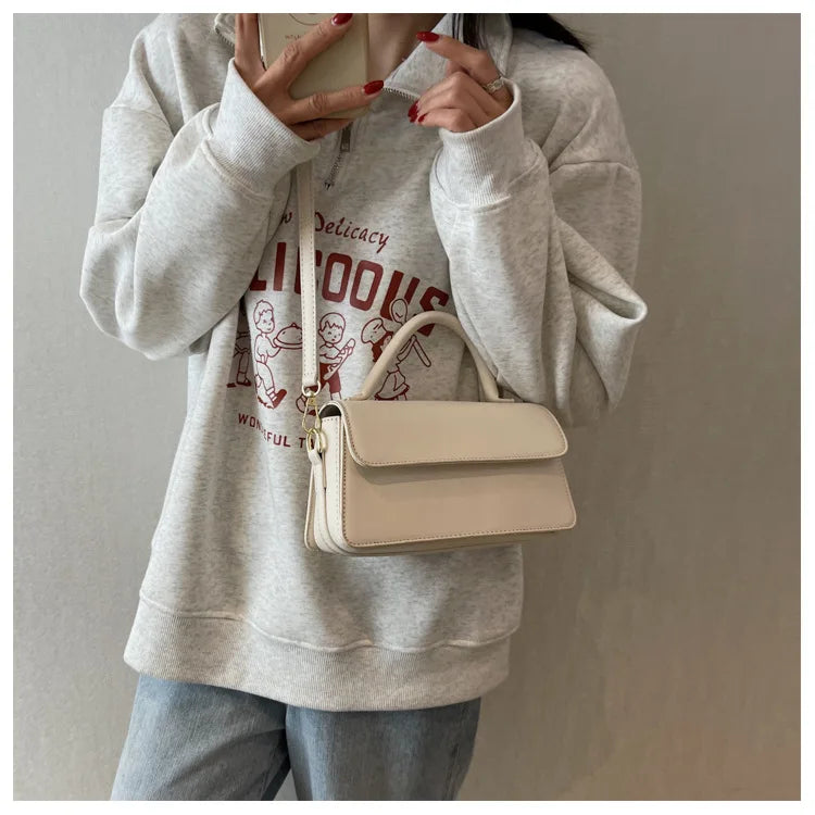 Luxury Brand Crossbody Bags for Women Fashion Design Underarm 2026 Woman Shoulder Bag Female Handbag and Purses Solid Color