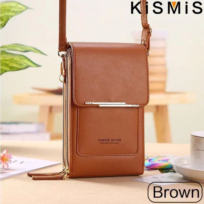 Womens Soft Leather Crossbody Bag Small Wallet Phone Purse Shoulder Bag Fashion Female Handbag