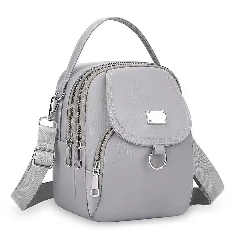 Fashion Simple Oxford Women's Crossbody Bag with Multiple Zipper Pockets Casual Mini Shoulder Bag with Chic Design for Daily Use