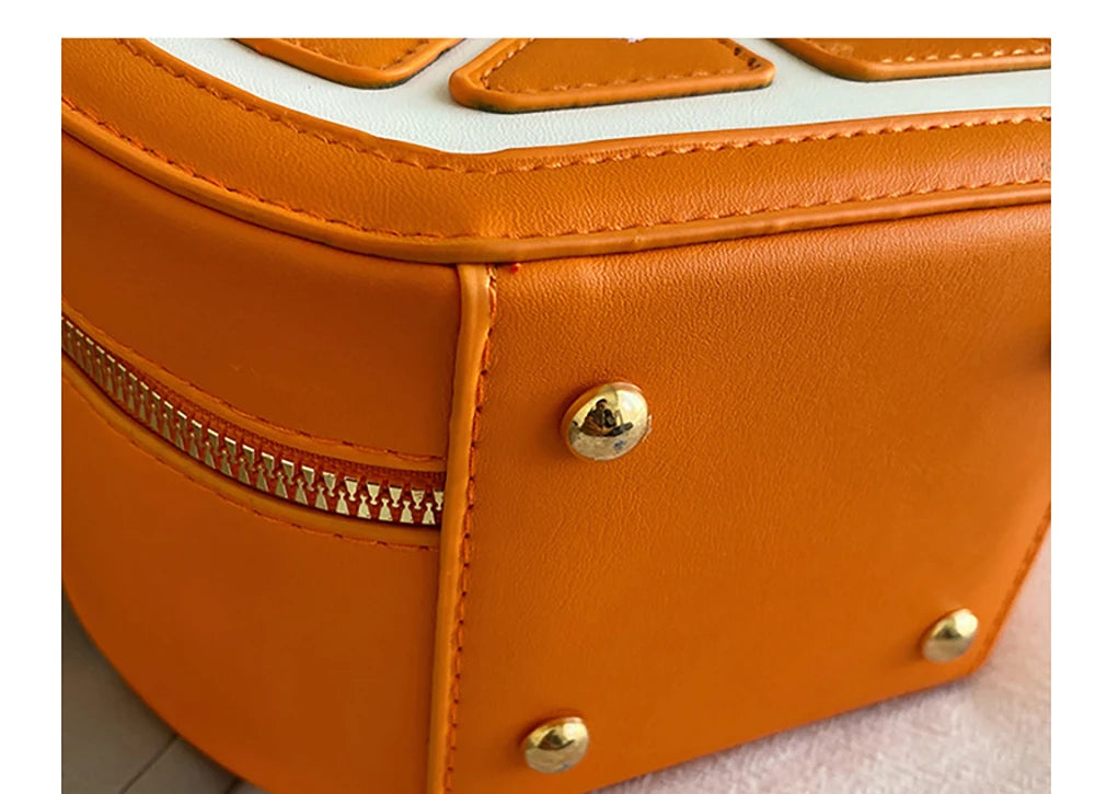 Creative Fruit Design Crossbody Bags for Women Phones Summer Cute Orange-Slices Shaped Circular Small Single Shoulder Bag 2025