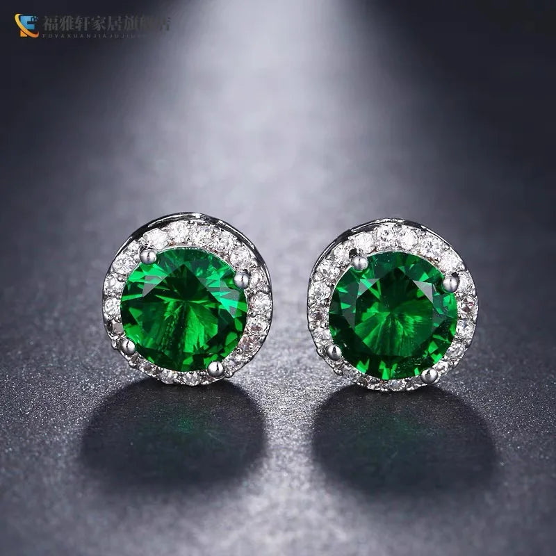 Zircon Earring Stud for Women And Men S925 Sterling Silver 18K Plating Earrings D Color VVS1 As Shinning As Diamond Jewelry