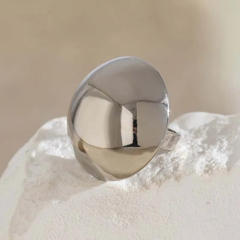 Stainless Steel Adjustable Ring Women Vintage Aesthetic Ring Wedding Fashion Jewelry Geometric Adjustable Rings Jewelry