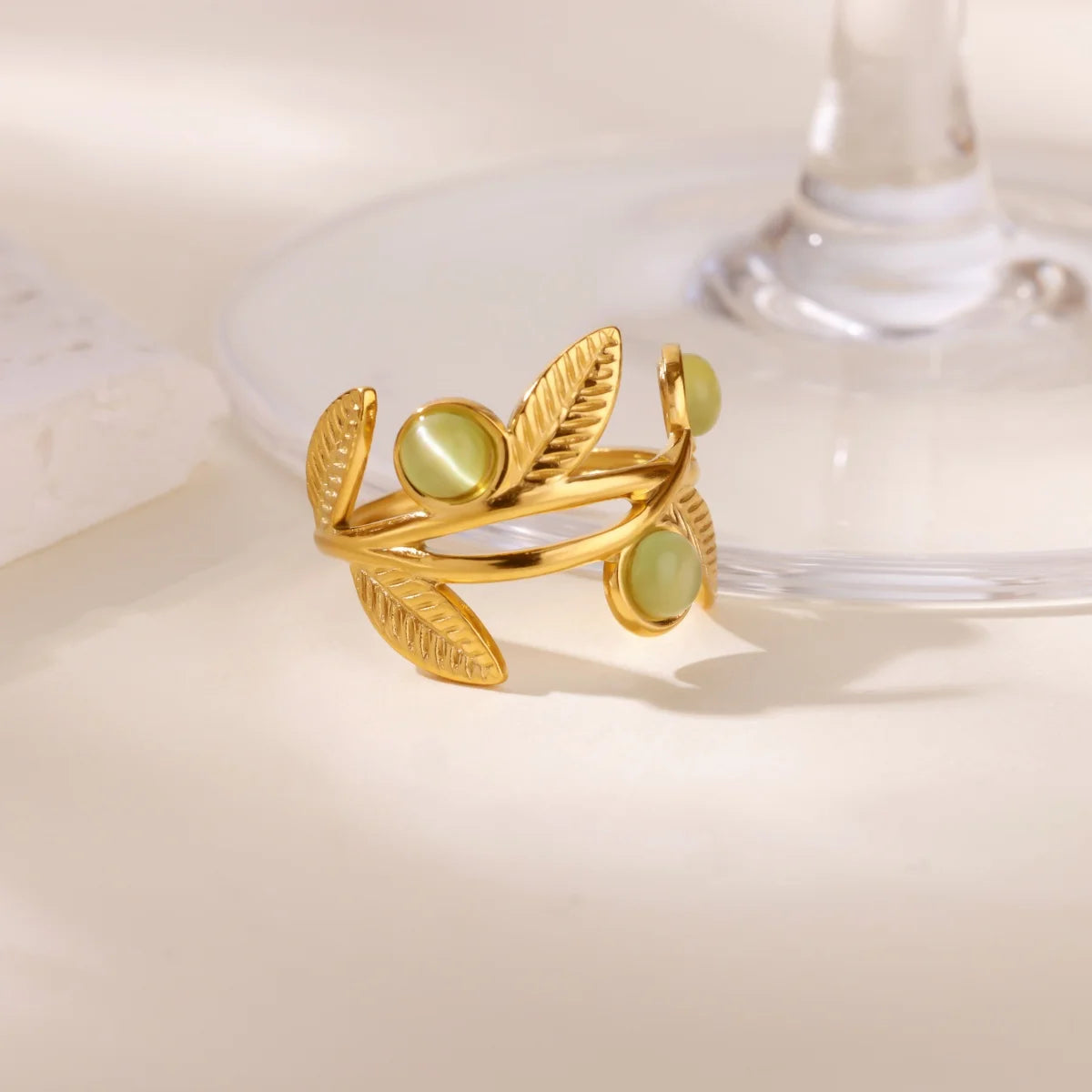 Luxurious Oval Zircon Rings For Women Girls Gold-plated Stainless Steel Ring Wedding Jewelry Elegant Party Mother's Day Gift