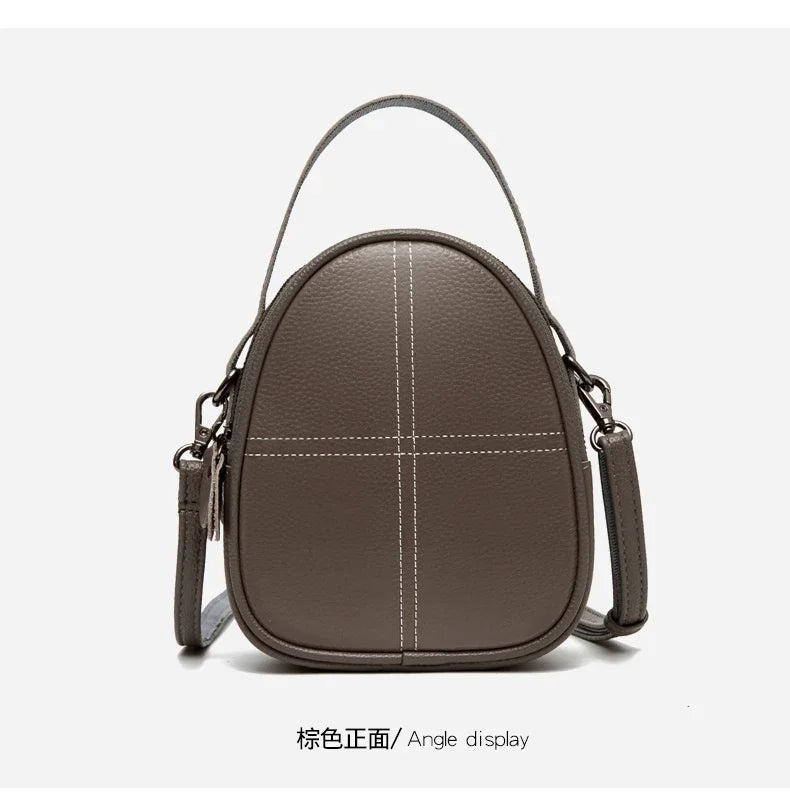 Fashionable High-end Texture Crossbody Bag Hot Sale Genuine Leather Women's Shoulder Bag Mini Mobile Phone Coin Purse Handbag