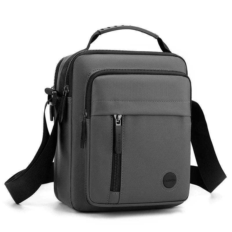Durable crossbody bag, adjustable shoulder strap, multi-layer design, secure zipper - multifunctional storage bag