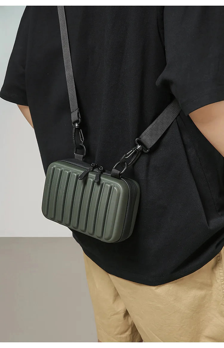 New Design Men's Crossbody Bag Fashion Box Shape Crossbody Bag For Men Women Mini Shoulder Messenger Bag Small Square Handbags