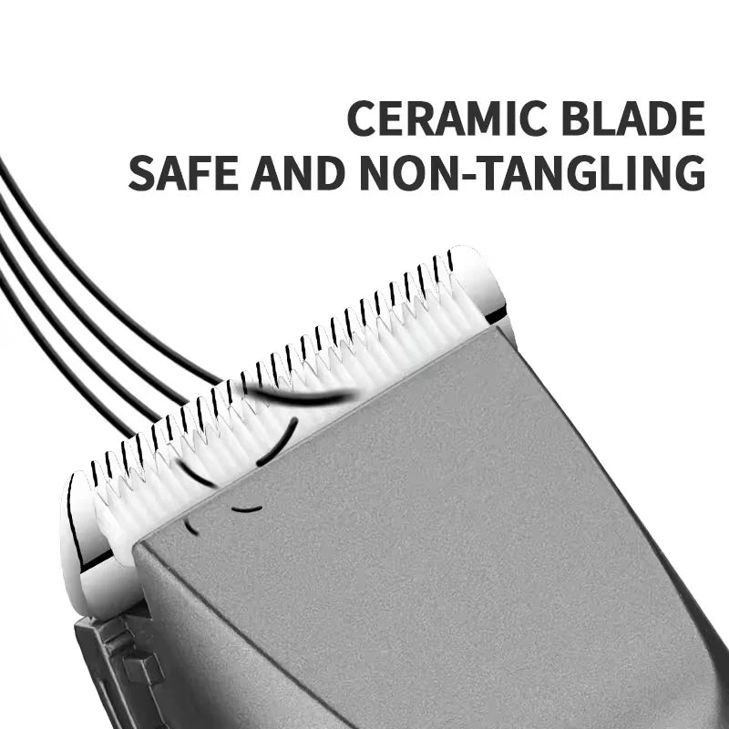 Professional Home Electric Hair Clipper Set with Digital Display, USB Fast Charging, Ceramic Blades & Long Battery Life