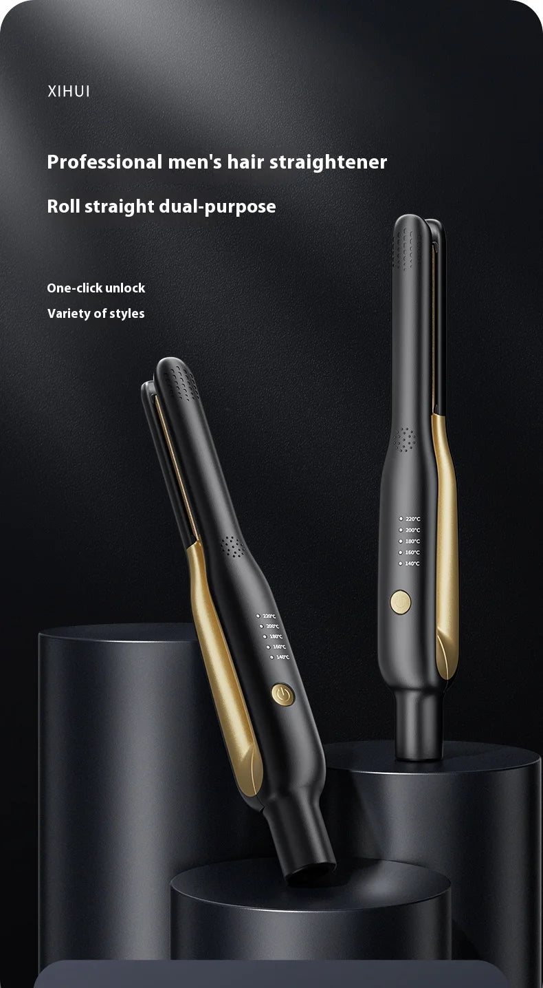 Professional Hair Straightener-Ionic Flat Iron with Negative ions men's hair styler, Anti-Scald Handle for Frizz-Free Styling