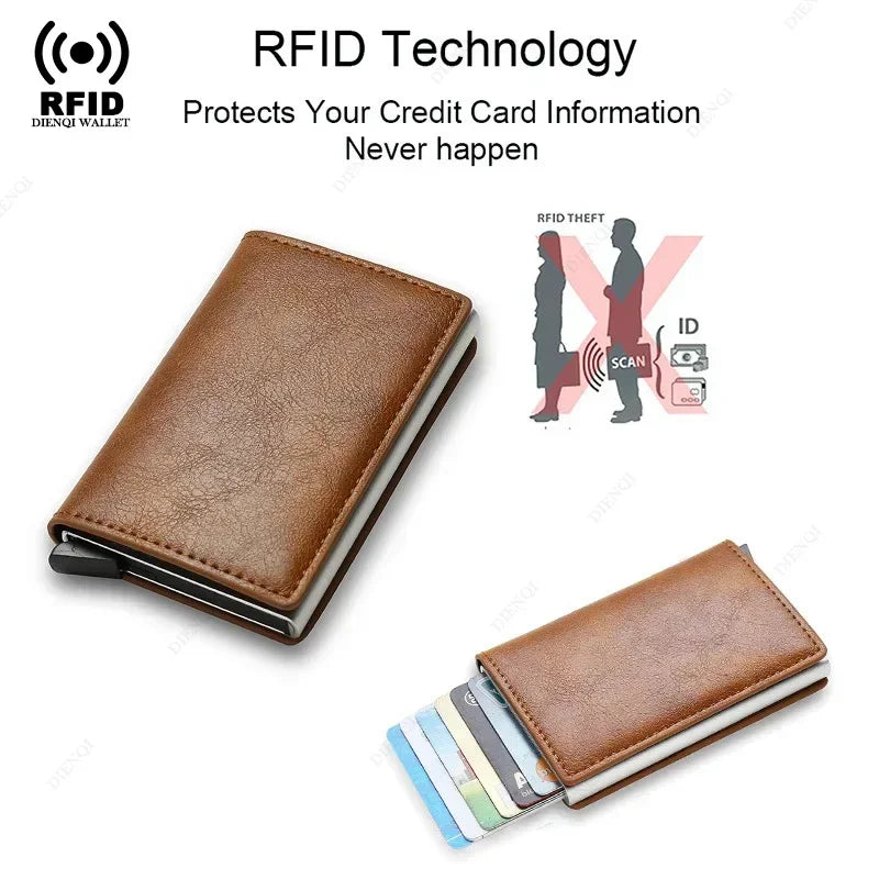 Minimalist Business Card Holder RFID Wallet Men Women Slim Mini Wallets money Bag visit bank credit cardholder visitenkartenetui