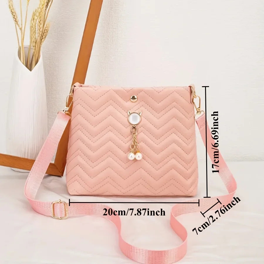 Luxury Women's Small Crossbody Bag PU Leather Messenger Bags Zipper Handbags Purse Stylish Novelty Handbag