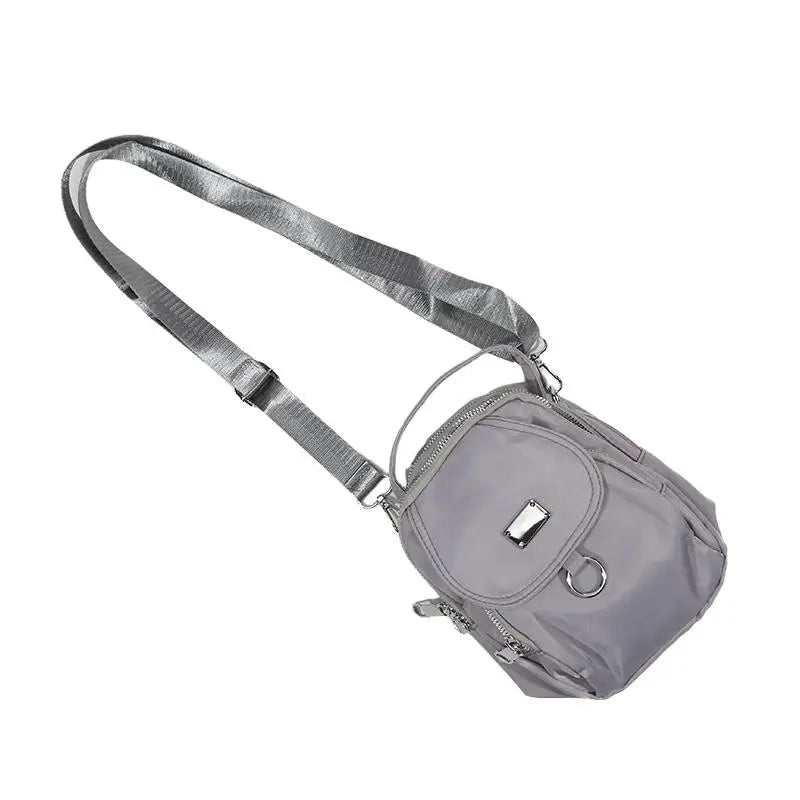 Fashion Simple Oxford Women's Crossbody Bag with Multiple Zipper Pockets Casual Mini Shoulder Bag with Chic Design for Daily Use
