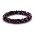 Crystal Glass Beads Bracelet Women Handmade Beaded Brazlets Ethnic Style Luxury Jewelry Elastic Braslet Girl Hair Band Accessori