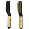 Electric Beard Comb Beard Curly Straight Hair Brush Men'S Styling Straightener Comb 2 In 1 Hair Straightening And Curling Iron