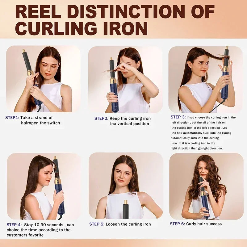 Professional NEW 5 in 1 Hair Dryer Comb Set Professional Hot Air Styler for Hair Curling Straightening and Volumizing At Home