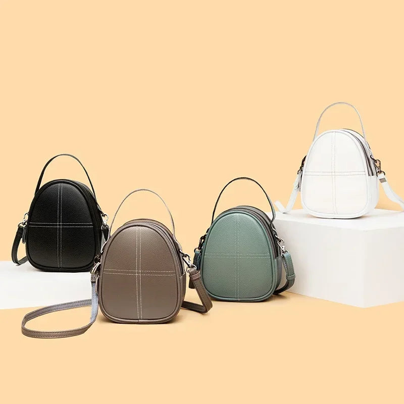 Fashionable High-end Texture Crossbody Bag Hot Sale Genuine Leather Women's Shoulder Bag Mini Mobile Phone Coin Purse Handbag