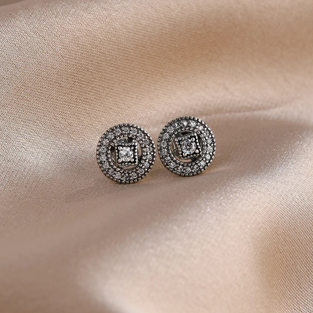 925 Sterling Silver Zircon Stud Earrings Multistyle Earrings For Women Hypoallergenic Elegant Gift For Daily Wear