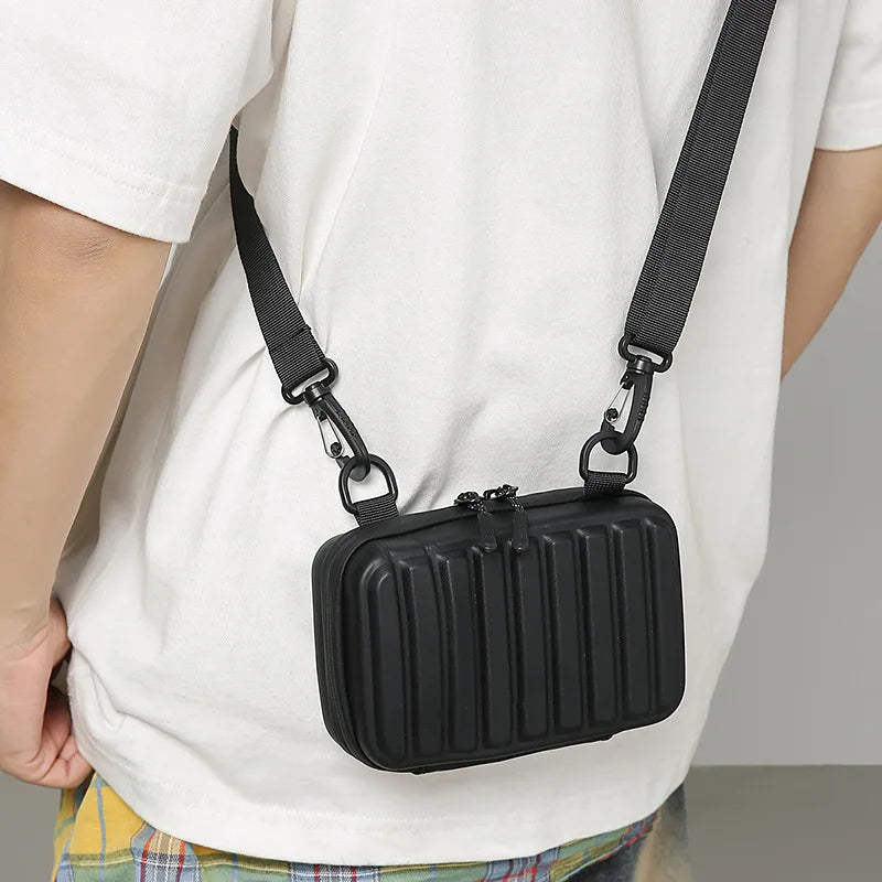New Design Men's Crossbody Bag Fashion Box Shape Crossbody Bag For Men Women Mini Shoulder Messenger Bag Small Square Handbags