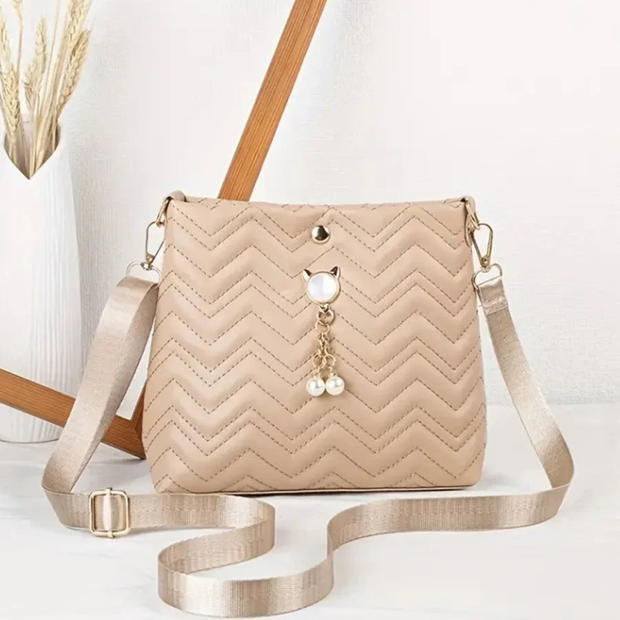 Luxury Women's Small Crossbody Bag PU Leather Messenger Bags Zipper Handbags Purse Stylish Novelty Handbag
