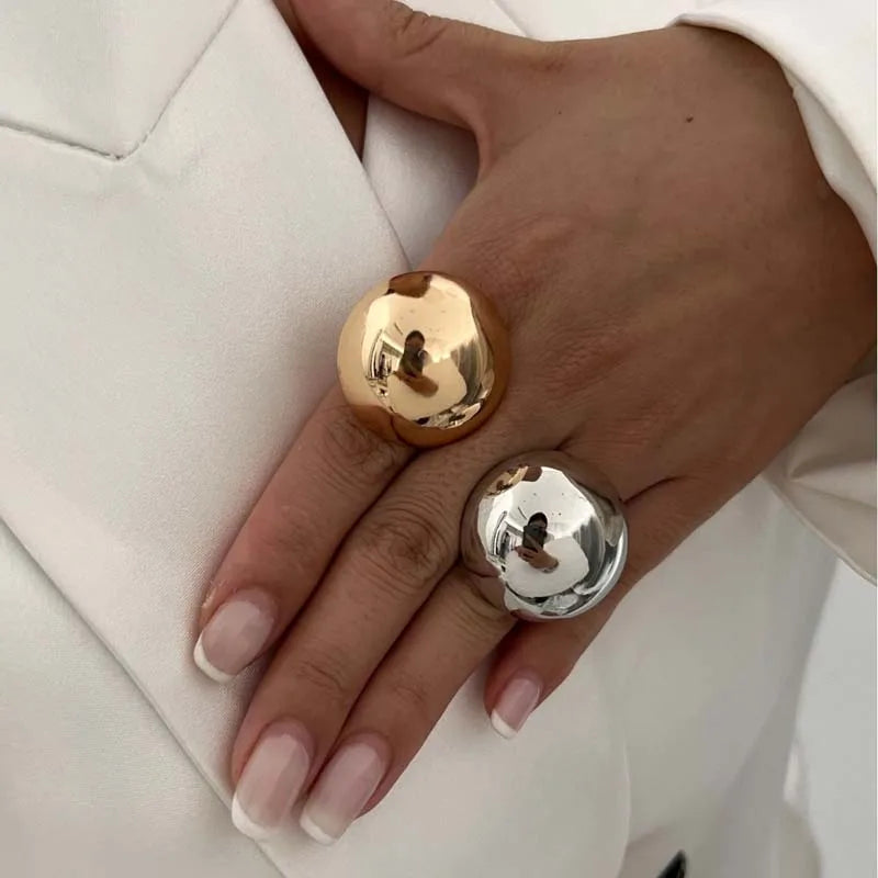 Stainless Steel Adjustable Ring Women Vintage Aesthetic Ring Wedding Fashion Jewelry Geometric Adjustable Rings Jewelry