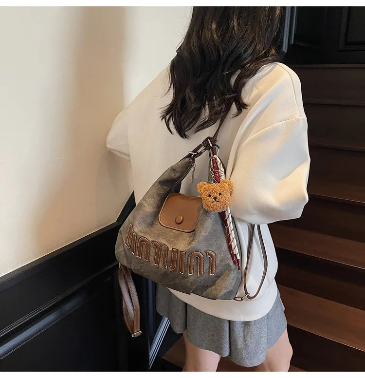 2026 Brown Suede Convertible Tote Backpack, Large Capacity 3-in-1 Work Bag, Adjustable Crossbody Shoulder Bag for Women Commute