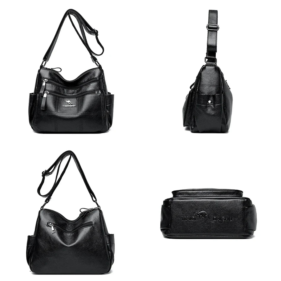 High Quality Soft Leather Luxury Purses and Handbags Women's Bag Designer Multi-pocket Crossbody Shoulder Bag for Women 2024 Sac