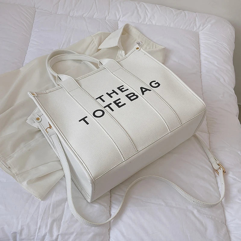 The tote bag For Women Crossbody Female Handbag New Solid Words Lette Leisure Large Bag,Luxury Fashion bag,designer bag for PU