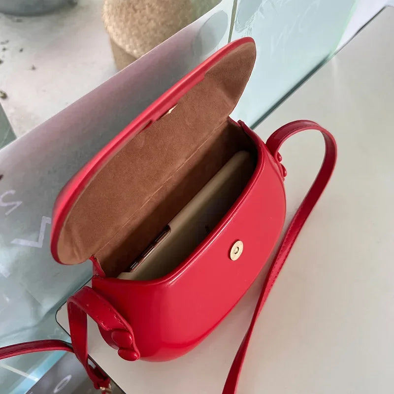 2025 Flap Crossbody Bags Women Mini PU Leather Shoulder Purses and Handbags for Girls Ladies Phone Simple Solid Designer Bag