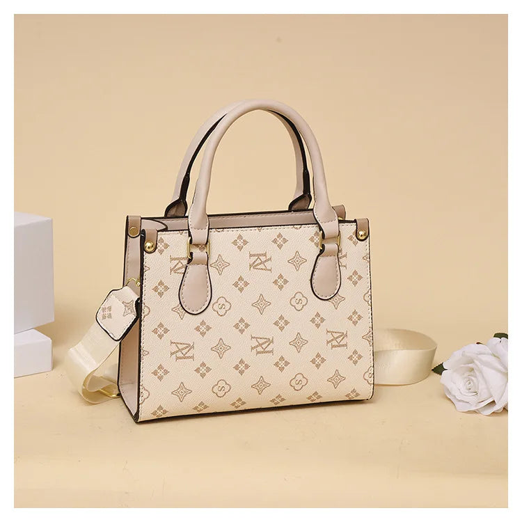 Elegant Ladies Handbag Retro Printed Crossbody Bag for Women Luxury Designer Leather Material Messenger Handbag for Travel