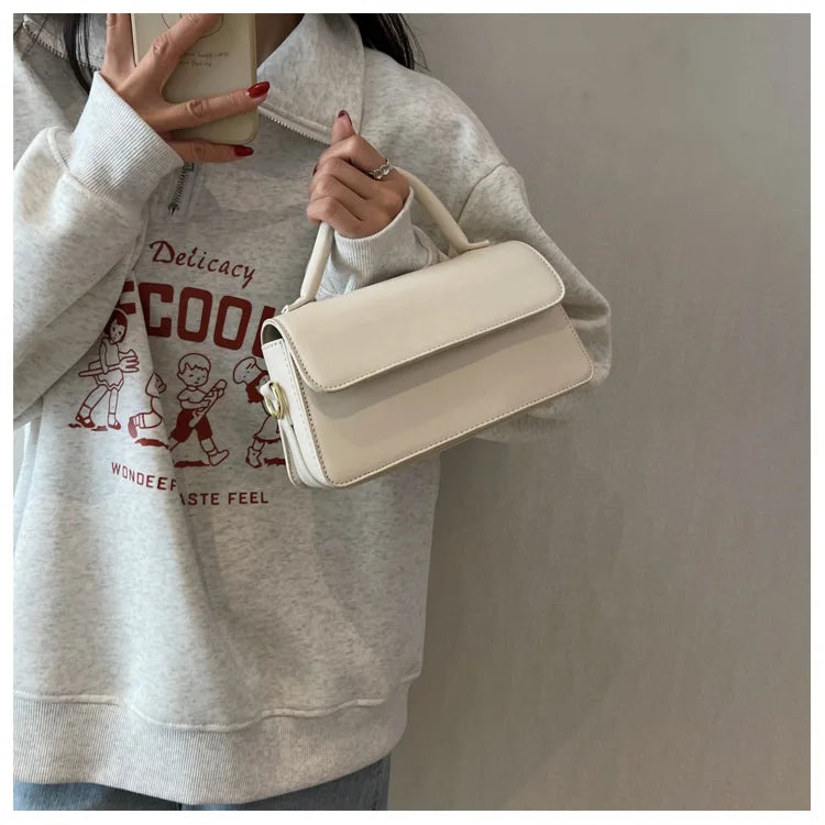Luxury Brand Crossbody Bags for Women Fashion Design Underarm 2026 Woman Shoulder Bag Female Handbag and Purses Solid Color