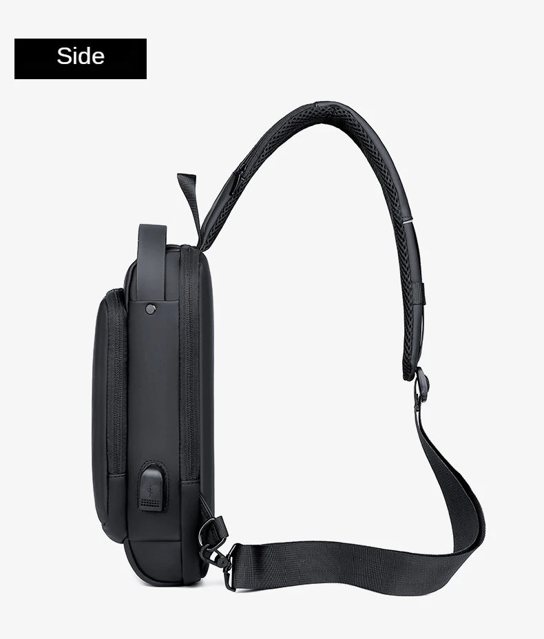 New Brand Designer Men Crossbody Bag PU Leather Classic Anti-Theft Shoulder Bag Chest Bag Multifunctional for Men