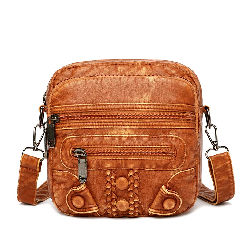 Many Pockets Shoulder Crossbody Bags for Women 2022 Brand Designr Soft Leather Handbags Leisure Style Ladies Messenger Bags Sac
