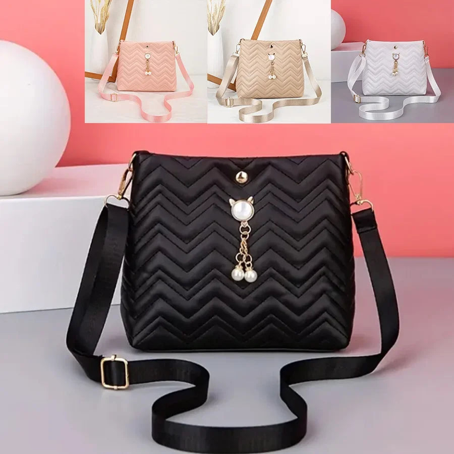 Luxury Women's Small Crossbody Bag PU Leather Messenger Bags Zipper Handbags Purse Stylish Novelty Handbag