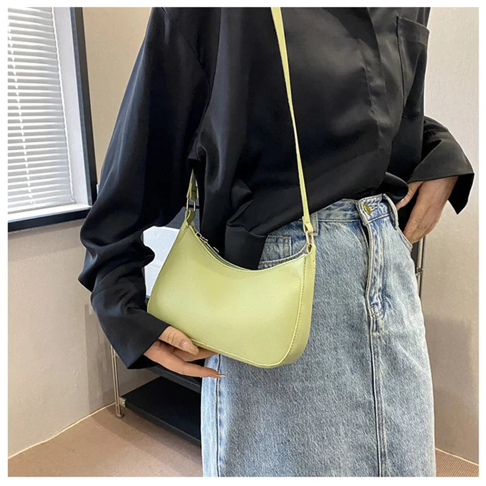 2022 Women's Bag Women's Fashion Handbags Freeshiping Low Price Retro Designer Luxury Bag Solid Color PU Leather Shoulder Bags