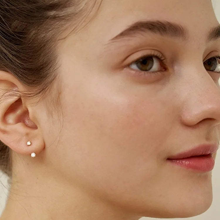 Dazzling Zircon Back Hanging Earring Stud Jackets Earrings For Women Niche Design Daily Accessories  Party Wedding Jewelry Gift